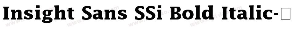 Insight Sans SSi Bold Italic字体转换